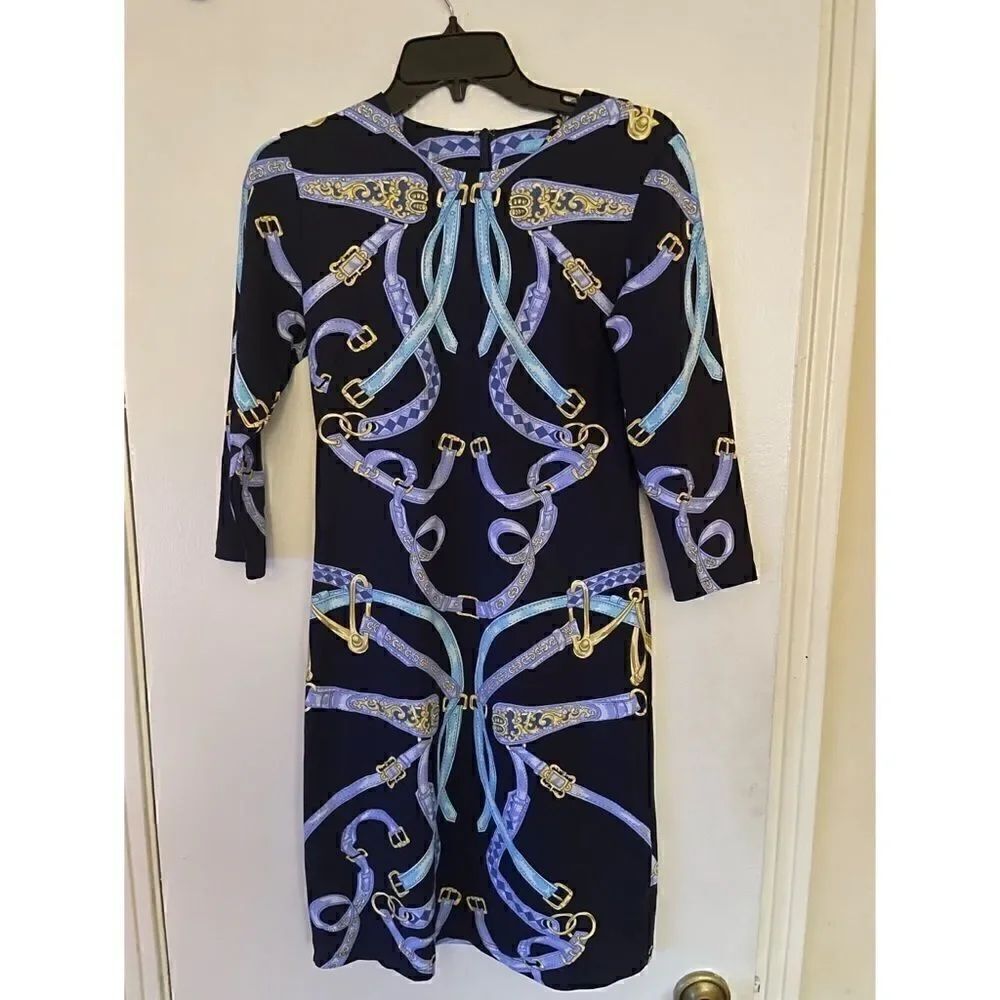 J.MLaughlin Scarf Print Pencil Stretchy Dress Size XS NWOT